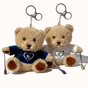 Peluche Mascotte Porte-clés OURSON avec T-shirt et massues GR